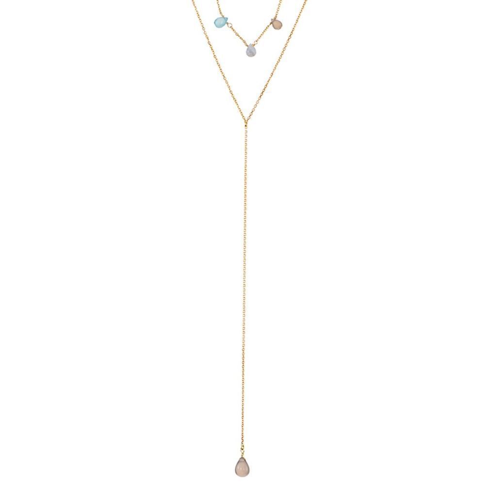 Sara Blaine/eSBe Golden Twilight Lariat Necklace